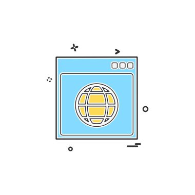 Web yerleşim simgesi tasarım vektörü