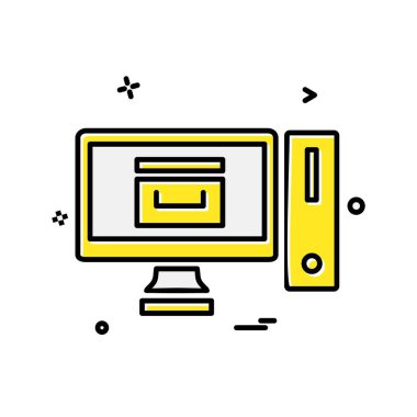 Bilgisayar simgesi tasarım vektörü