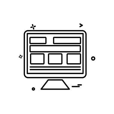 Web sitesi düzenleme simgesi tasarım vektörü