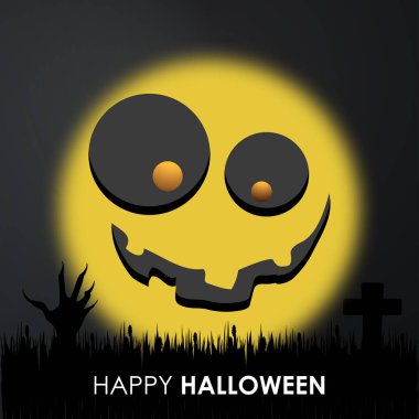 Mutlu Cadılar Bayramı tasarım öğesi tipografi ile 