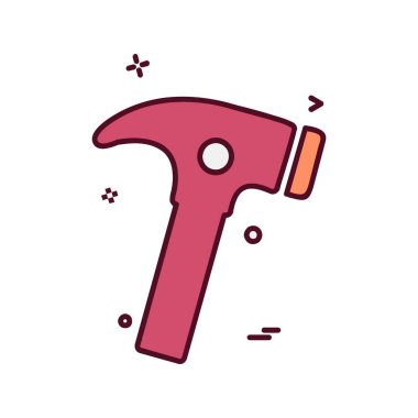 Donanım aracı simgesi tasarım, renkli vektör çizim 