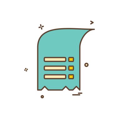 Belge simgesi tasarım vektörü