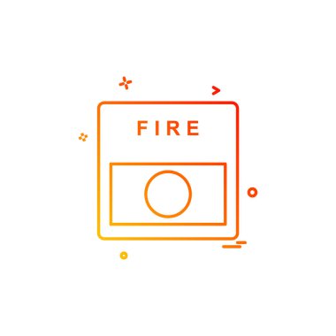 Alarm simgesi tasarım, renkli vektör çizim