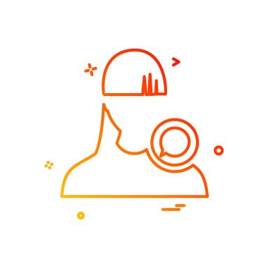 Avatar simge tasarım vektörü