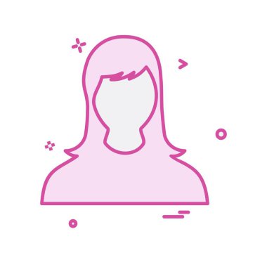 Kadın simge tasarlamak vektör