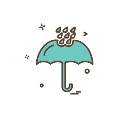 Yağmur simgesi tasarım vektörü