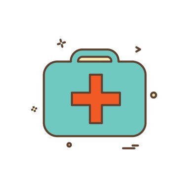 İlk yardım kutusu simge tasarlamak vektör
