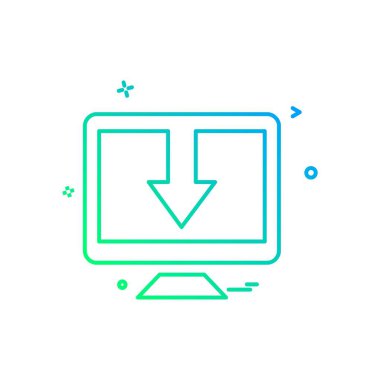 Bilgisayar simgesi tasarım vektörü