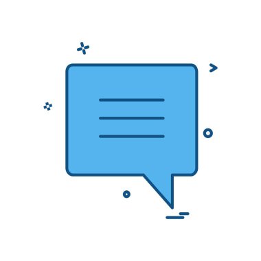 Sohbet simgesi tasarım vektörü