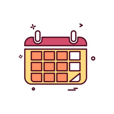 Takvim simge tasarlamak vektör 