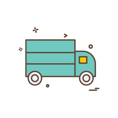 Kamyon simgesi tasarım vektörü