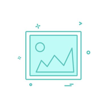 Görüntü simgesi tasarım, renkli vektör çizim