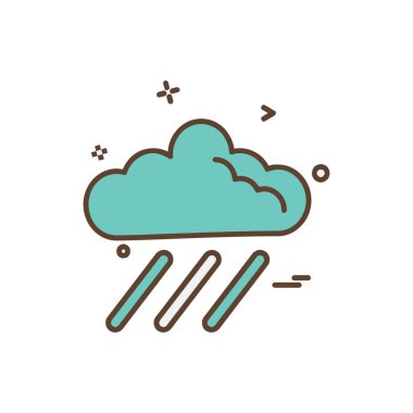 Yağmur simgesi tasarım vektörü