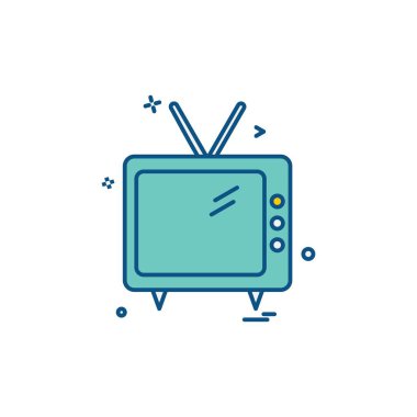 TV simgesi tasarım vektörü 
