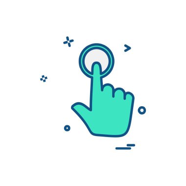 El simgesi tasarım, renkli vektör çizim