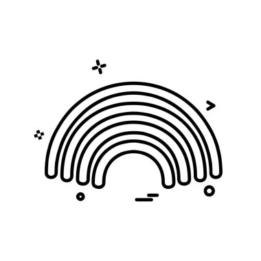 Gökkuşağı simgesi tasarım vektörü