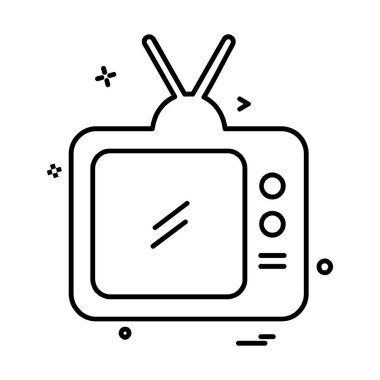 TV simgesi tasarım vektörü