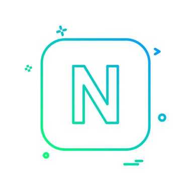 İngilizce alfabe simge tasarlamak vektör 