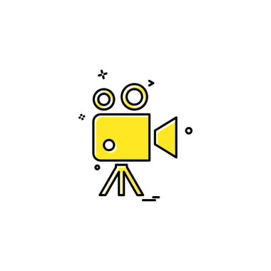 Kamera simgesi tasarım vektörü 