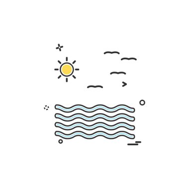 Deniz simgesi tasarım vektörü