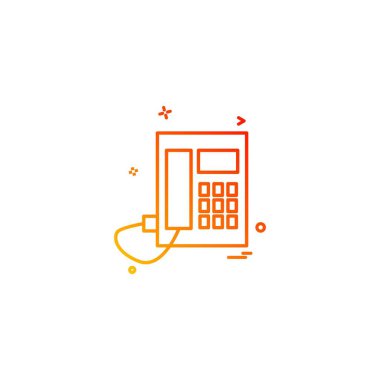 Telefon simgesi tasarım vektörü 