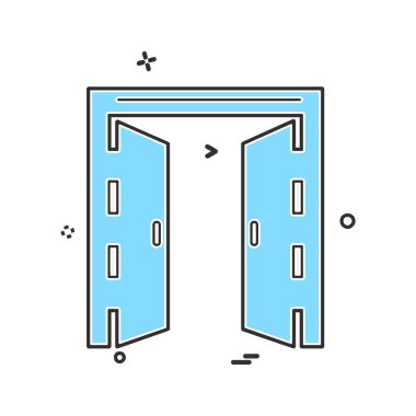 Kapı simge tasarlamak vektör 