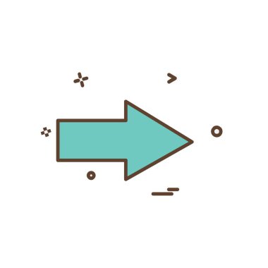 Ok simgesi tasarım vektörü