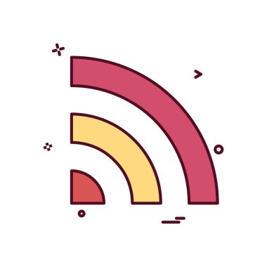 wifi ağ simgesi vektör tasarımı