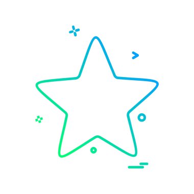 Yıldız simgesi tasarlamak vektör 