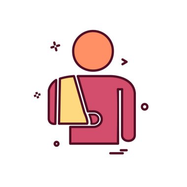 Hasta simgesi tasarım vektörü