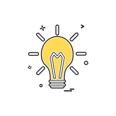 blub hafif elektrik ikon vektör tasarımı