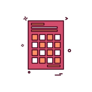 Hesap makinesi simgesi tasarım vektörü