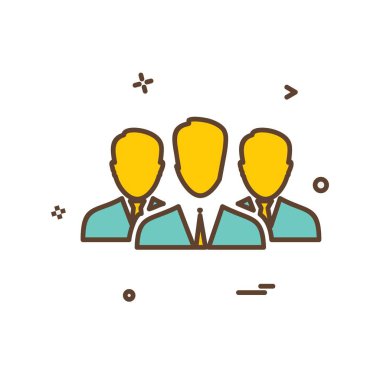 Grup avatar simge tasarlamak vektör