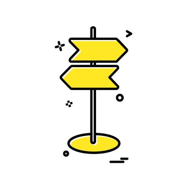 Yön Panosu simgesi tasarım, renkli vektör çizim