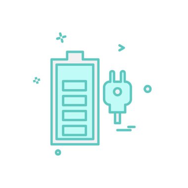 Batarya simgesi tasarım vektörü