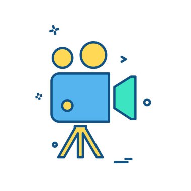 Kamera simgesi tasarım vektörü