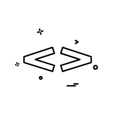Kod simgesi tasarım vektörü