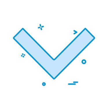 Aşağı ok simgesi tasarım vektörü