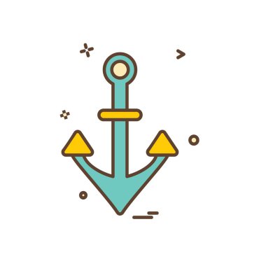 Çapa simge tasarlamak vektör