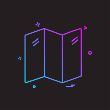 Harita simgesi tasarım vektörü