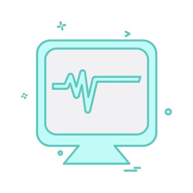 EKG simge tasarlamak vektör