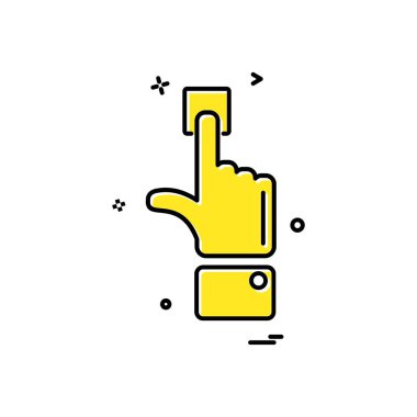 Simge tasarım vektörüne dokun