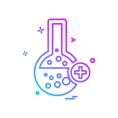 Şişesi simgesi tasarım, renkli vektör çizim