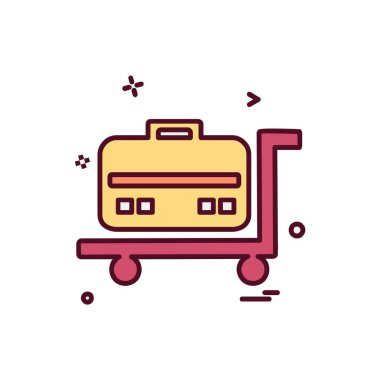 Bagaj simge tasarlamak vektör