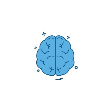 Beyin simge tasarlamak vektör