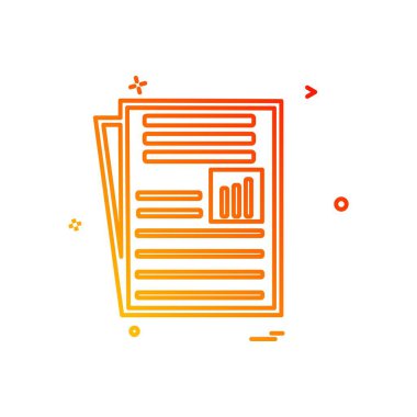 Belge simgesi tasarım vektörü