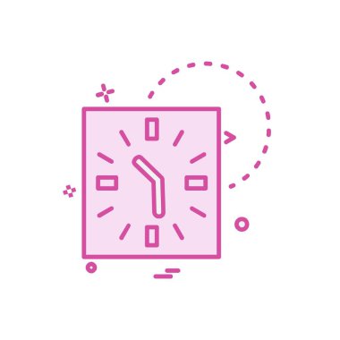 Saat simgesi tasarımı, vektör çizim