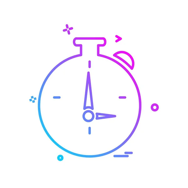 Detener Icono Reloj Diseño Vector Ilustración — Archivo Imágenes Vectoriales