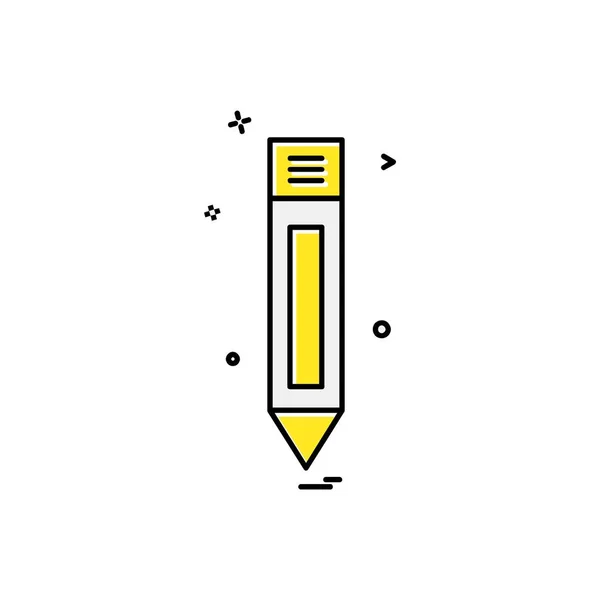 Pencil Icon Design Vector — Stock Vector