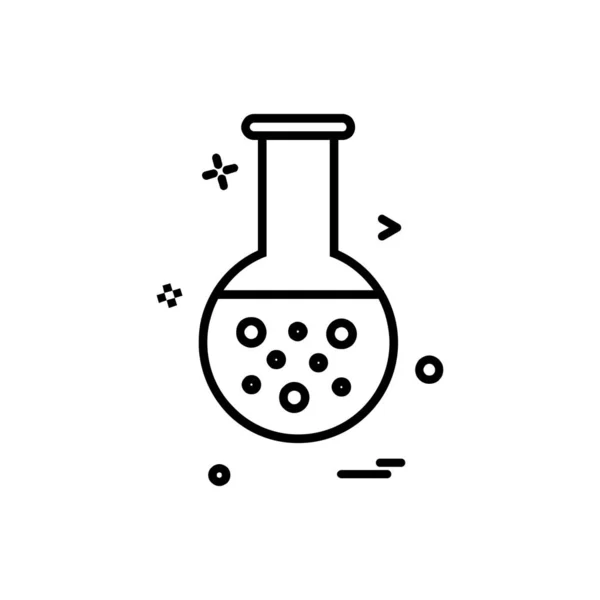 Flask Icon Design Illustrazione Vettoriale Colorata — Vettoriale Stock